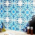 thumbnail image 1 of Moroccan Craft Masters Moroccan Handmade Cement Tile Toubkal Blue/  Navy Blue 8 Inches x 8 Inches, Floor/ Wall (Set Of 12) Sample - 1 Tile, 1 of 5