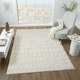 Moroccan Cream 5x7 Area Rug Tribal Diamond Pattern Living Room Carpet