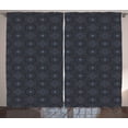 thumbnail image 1 of Ambesonne Moroccan Curtains 2 Panel Set, Geometric Star Royal, 108" x 63", Black Cream Blue, 1 of 3
