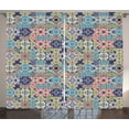 thumbnail image 1 of Ambesonne Moroccan Curtains 2 Panel Set, Complex Floral Design, 108" x 63", Multicolor, 1 of 3