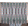 thumbnail image 1 of Ambesonne Moroccan Curtains 2 Panel Set, Mosaic Circular Design, 108" x 108", Multicolor, 1 of 3