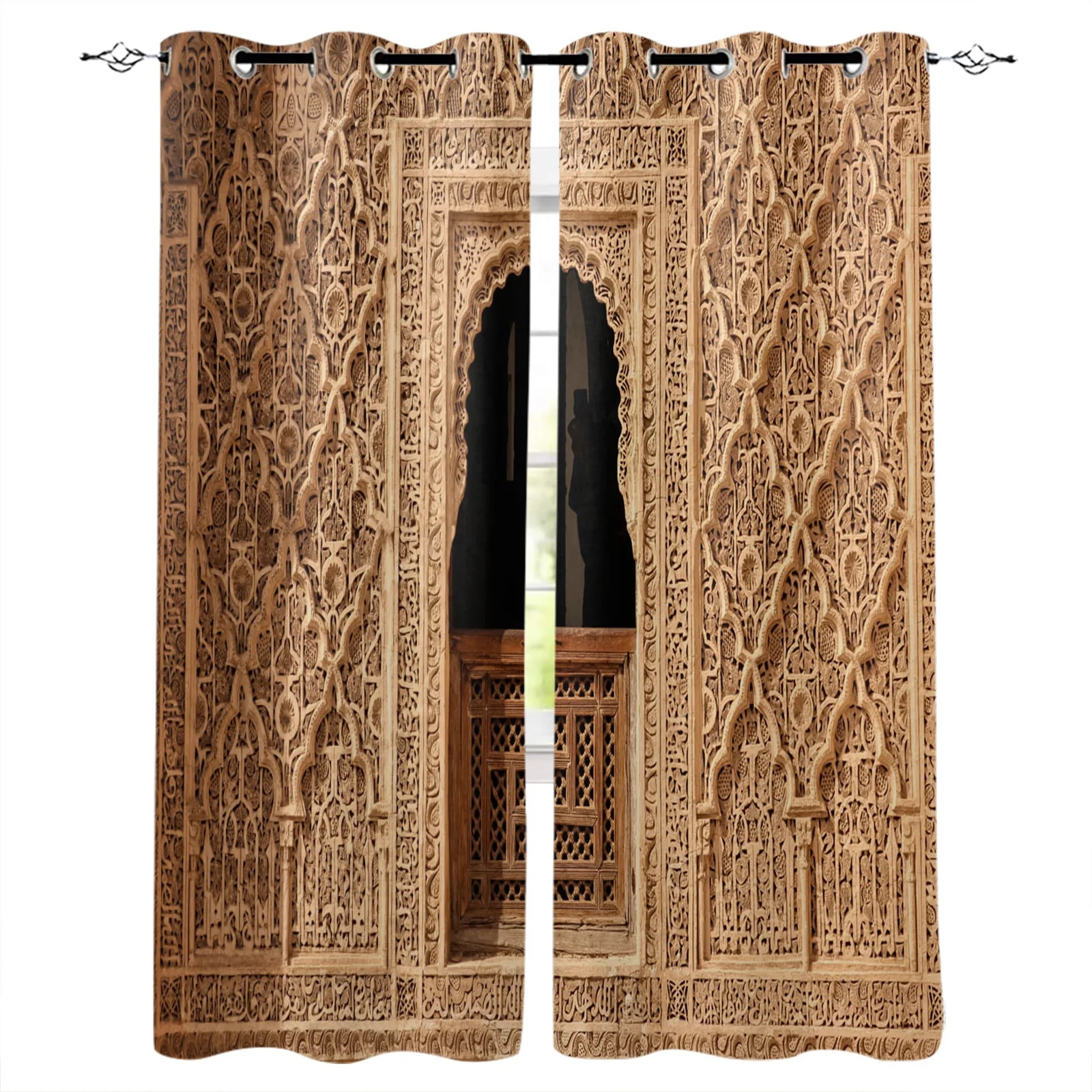 Moroccan Curtains Antique Doors Morocco Yellow Doorknob Ornamental