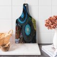 thumbnail image 1 of Moroccan Cutting Board, Handcrafts Shot at the Market in Morocco Antiquity Tradition Old Touristic Places, Tempered Glass Cutting and Serving Board, Wine Bottle Shape, Multicolor, by Ambesonne, 1 of 5