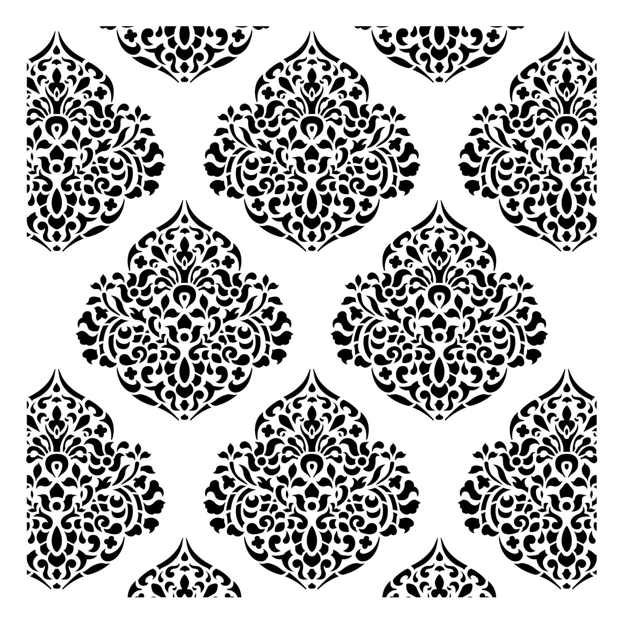 Moroccan Damask Embossing 12 x 12 Stencil | FS131 by Designer Stencils ...