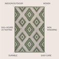 thumbnail image 1 of Moroccan Diamond Indoor Outdoor Area Rug 4X6 Green/Cream, 1 of 8