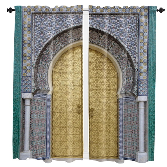 Moroccan Door Curtain For Living Room Kids Bedroom Kitchen Window Curtains Home Interior Drapes