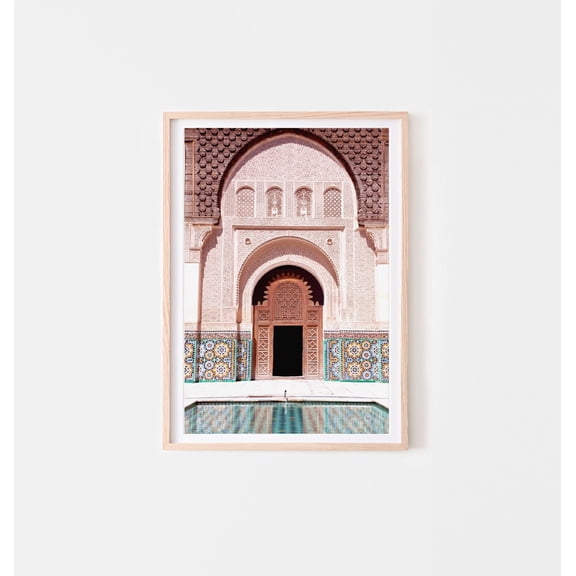 Moroccan Door Poster Marrakech Wall Art Morocco Modern Islamic Poster, Unframed Poster Size 16x24