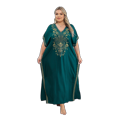 thumbnail image 1 of Moroccan Embroidered Kaftan Abaya Dresses for Women Batwing Sleeve Caftan Loungewear Maxi Beach Tunic Plus Size Africa Robe Casual Summer Outfis, 1 of 9