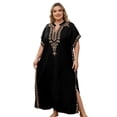 thumbnail image 1 of Moroccan Embroidered Kaftan Abaya Dresses for Women Batwing Sleeve Caftan Loungewear Maxi Beach Tunic Plus Size Africa Robe Casual Summer Outfis, 1 of 10