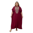 thumbnail image 1 of Moroccan Embroidered Kaftan Abaya Dresses for Women Batwing Sleeve Caftan Loungewear Maxi Beach Tunic Plus Size Africa Robe Casual Summer Outfis, 1 of 11