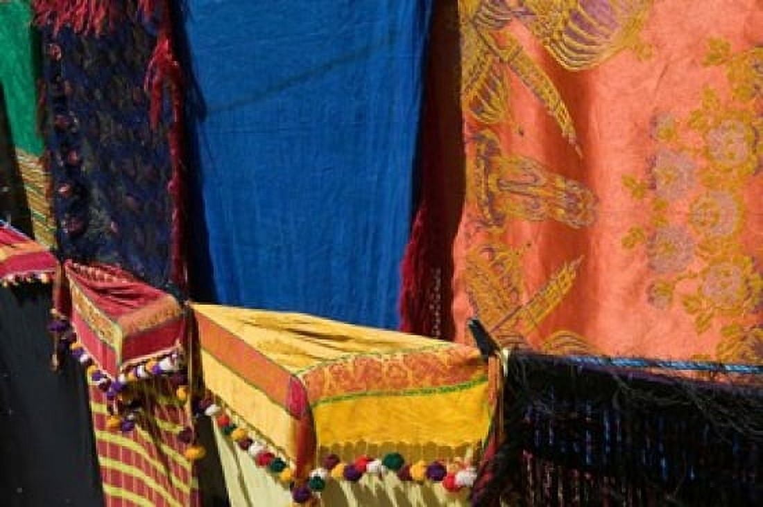 Moroccan Fabric Dades Gorge Dades Valley Morocco Canvas Art - Walter Bibikow DanitaDelimont (34 x 23)