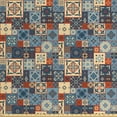 thumbnail image 1 of Ambesonne Moroccan Fabric by the Yard Upholstery, Tunisian, 2 Yards, Dark Orange Slate Blue, 1 of 4