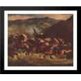 thumbnail image 1 of Moroccan Fantasia 34x28 Large Black Wood Framed Print Art by Eugene Delacroix, 1 of 2