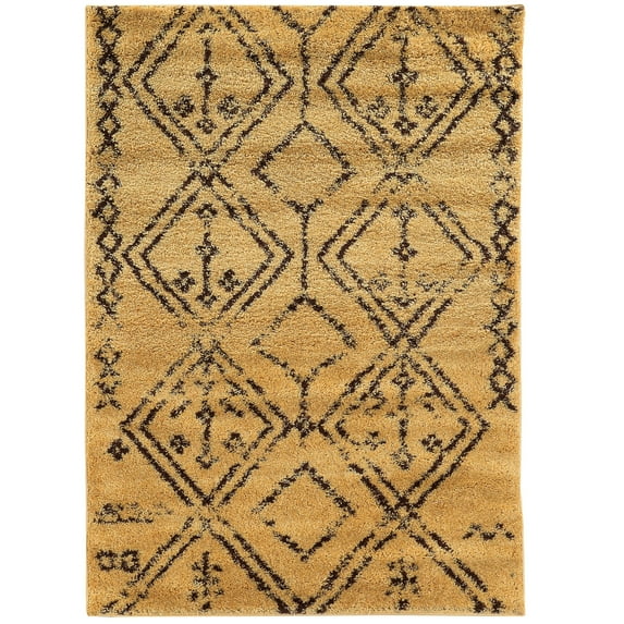Moroccan Fes Camel/Brown Rug, Multiple Sizes