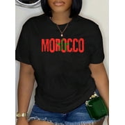 Moroccan Flag Morocco Soccer Jersey for Men Women Relaxed Fit Classic Comfort Cotton T-Shirt Womens Graphic Tee Crew Neck summer vacation Tops