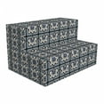 thumbnail image 1 of Moroccan Foldable Mattress, Floral Oriental Damask, 74.8" x 35.4", Eggshell Night Blue, by Ambesonne, 1 of 6