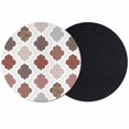 thumbnail image 1 of Moroccan Geometric Coasters Set of 2, Absorbent Coasters for Drinks, Vintage Boho Rhombic Pattern Red Gray Coaster for Desk Coffee Table Protection, Home Decor House Warming Gifts 4", 1 of 8