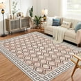 thumbnail image 1 of Moroccan Geometric Modern Area Rug, 4x6 Washable Indoor Carpets Boho Vintage Diamond Rug, Casual Non Shedding, Stain Resistant, Easy-Cleaning for Living Room Bedroom Office Dining Room, 1 of 5