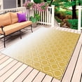 thumbnail image 1 of Moroccan Geometric Outdoor Rug for Patio/Deck/Porch, Non-Slip Large Area Rug 6 x 9 Ft, Abstract Plaid Modern Ombre Indoor Outdoor Rugs Washable Area Rugs, Reversible Camping Rug Carpet Runner, 1 of 8