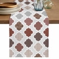 thumbnail image 1 of Moroccan Geometric Table Runner 72 Inches, Vintage Boho Rhombic Pattern Red Gray Bed Runner Dresser Scarves Tabletop for Indoor Outdoor Parties/Ceremony/Banquet, 13" x 72", 1 of 8