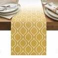 thumbnail image 1 of Moroccan Geometric Table Runner - 90 Inch Long, Kitchen Dining Table Runner Dresser Scarves, Abstract Plaid Modern Ombre Farmhouse Decor for Coffee Tables Wedding Party Banquet, 1 of 8