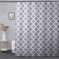 thumbnail image 1 of Moroccan Gray Fabric Shower Curtain, Waterproof Polyester Geometric Pattern Bathroom Curtains, Machine Washable, 72 x 72 inches, 1 of 5