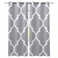 thumbnail image 1 of Moroccan Grey Blackout Curtains for Bedroom/Living Room, Thermal Insulated Kitchen Curtains, Modern Abstract Geometric Minimalist Grommet Darkening Window Treatment Drapes 52"x72"x2, 1 of 8