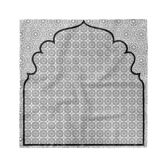 Moroccan Head Scarf, Turkish Ottoman Mosaic, Head Wrap, 3 Sizes, by Ambesonne