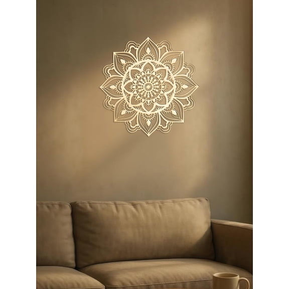 Moroccan Indian Fusion Metal Mandala   Marrakech Moon Wall Art Hand-Hammered Bohemian Centerpiece for Bedrooms