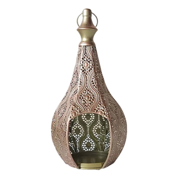 Moroccan Lantern Lamp Decorative Candle Holders, 11.6 inch Vintage Ramadan Lamp Home Decoration Lights Ornaments, Modern Decorations Desk Lights, Bedside Nightstand Lamp for Bedroom Home Decor