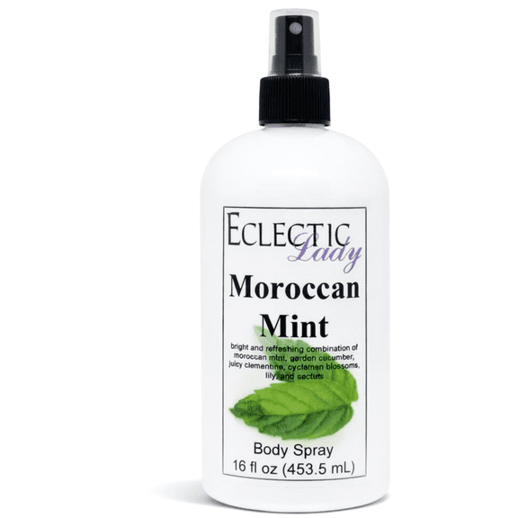 Moroccan Mint Body Spray, Eclectic Lady, Hydrating Mist, Unisex, 16 oz