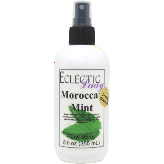 Moroccan Mint Body Spray, Eclectic Lady, Hydrating Mist, Unisex (Double Strength), 8 oz