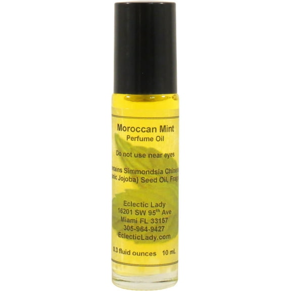 Moroccan Mint Perfume Oil, 0.3 Oz Portable Roll-On Fragrance
