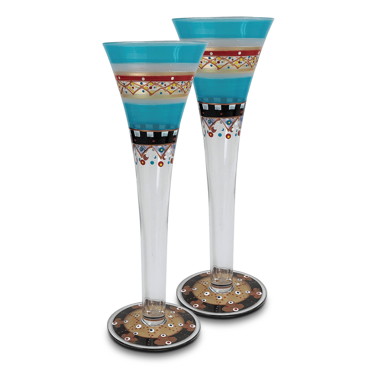 Moroccan Mosaic Carnival Hollow Flute Set/2