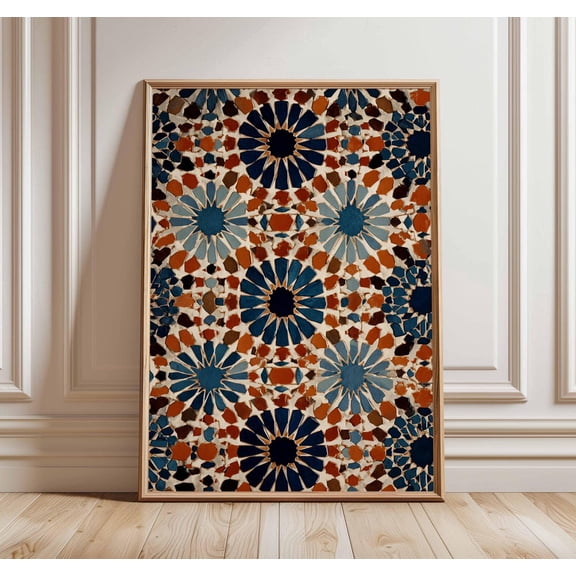 Moroccan Mosaic Tile Wall Art Print