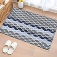 thumbnail image 1 of Moroccan Ombre Dark Gray Blue Washable Small Entryway Area Rugs 2'x3', Abstract Wave Lines Retro Low Pile Throw Rug Non-Slip Sturdy Edge Binding Carpet for Front Door Floor Room Entry, 1 of 9