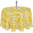 thumbnail image 1 of Moroccan Outdoor Round Tablecloth with Umbrella Hole and Zipper, 60 Inch Yellow, Waterproof Wrinkle Free Table Cloth Decorative Fabric Washable Table Cover for Patio, Party, Picnic, 1 of 6