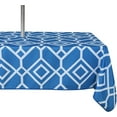 thumbnail image 1 of Moroccan Outdoor Tablecloth with Umbrella Hole and Zipper, 60 x 84 Inch Blue, Rectangle Waterproof Wrinkle Free Table Cloth Decorative Fabric Washable Table Cover for Patio, Party, Picnic, 1 of 5