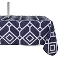 thumbnail image 1 of Moroccan Outdoor Tablecloth with Umbrella Hole and Zipper, 60 x 84 Inch Navy, Rectangle Waterproof Wrinkle Free Table Cloth Decorative Fabric Washable Table Cover for Patio, Party, Picnic, 1 of 6