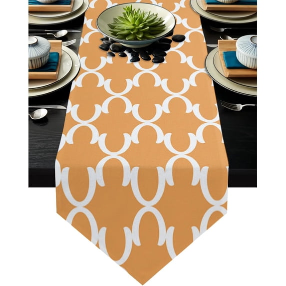 Moroccan Pattern Modern Table Runner For Wedding Party Chirstmas Cake Floral Tablecloth Home Decoration