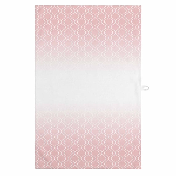 Moroccan Pink 1 Pack Kitchen Towel, Water Absorbent Dish Towel, Abstract Geometric Plaid Gradient Decorative Hand Towels - Quick Drying Cloth for Cooking Baking, 18x28 Inch