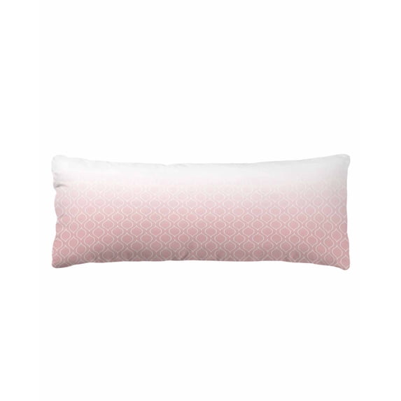 Moroccan Pink Body Pillow Cover 20 x 54 Inch Decorative Pillow Cover Abstract Geometric Gradient Modern Lumbar Pillowcase Seasonal Rectangle Cushion Case for Couch Sofa Bed Living Room