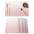 thumbnail image 1 of Moroccan Pink Placemats Set of 6, Abstract Geometric Gradient Modern Placemats for Dining Table, Place Mats for Kitchen Tabletop, Waterproof Wipeable Dining Table Mats Set, 1 of 9