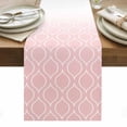 thumbnail image 1 of Moroccan Pink Table Runner - 36 Inch Long, Kitchen Dining Table Runner Dresser Scarves, Abstract Geometric Gradient Modern Farmhouse Decor for Coffee Tables Wedding Party Banquet, 1 of 8