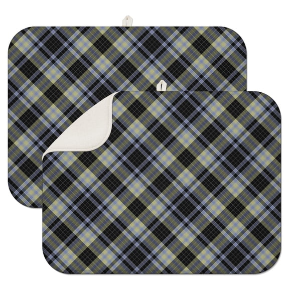 Moroccan Plaid Dish Drying Mat – Intricate Checkered Design, Exotic Touch for Kitchens