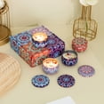 thumbnail image 1 of Moroccan Scented Candle Gift Set – 4 Aromatherapy Candles with Decorative Tins & Gift Box – Vanilla, Violet, Gardenia, Goji Tarocco Blood Orange – Home Fragrance & Gift for Women, 1 of 6