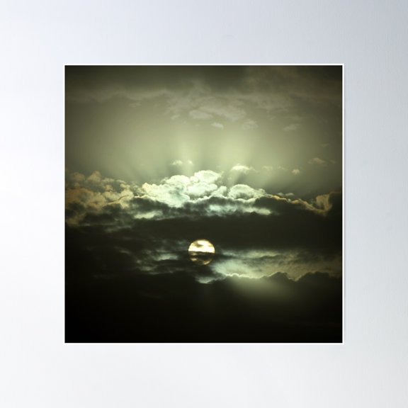 Moroccan Sky Poster Wall Art, Modern Wall Decor, 16x16 UNFRAMED