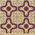 thumbnail image 1 of Ambesonne Moroccan Fabric by the Yard Upholstery, Traditional Mosaic Tiles, 2 Yards, Ginger Purple and Cream, 1 of 4