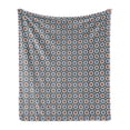 thumbnail image 1 of Moroccan Soft Flannel Fleece Throw Blanket, Mosaic Circular Pattern Arrow Shapes Marrakech Inspired Design Abstract Motifs, Cozy Plush for Indoor and Outdoor Use, 50" x 60", Multicolor, by Ambesonne, 1 of 5