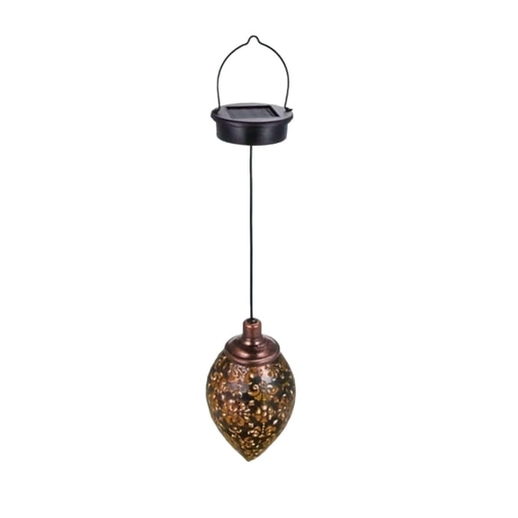 Moroccan Solar Lanterns Outdoor - Rechargeable Hanging LED Lights, IP65 Waterproof Hurricane Lamps for Garden, Front Porch, Pathway & Wedding Decor